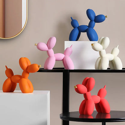 Resin Balloon Dog Figurine Modern Style Decor