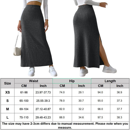 Elegant Knitted Strech Long Skirt