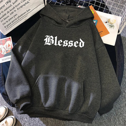 Blessed Printed Street Style Women Hoodie