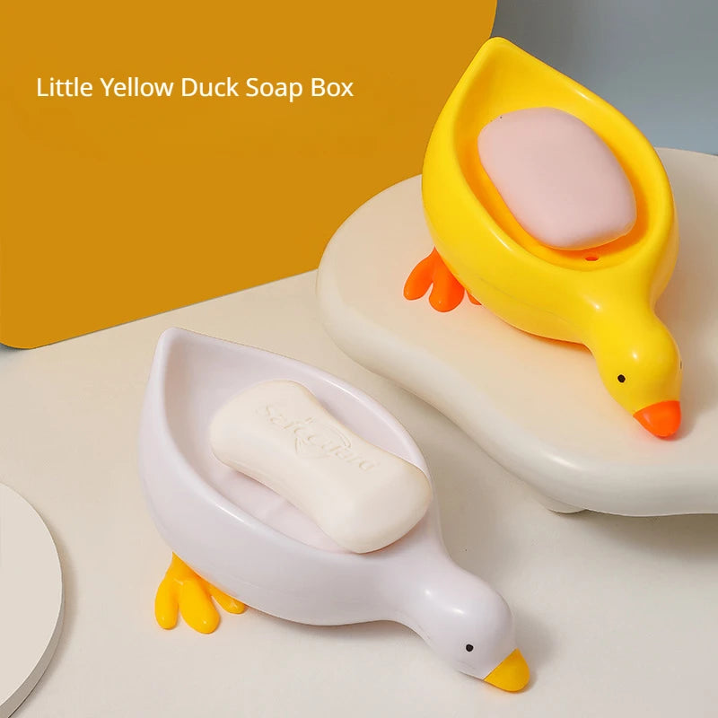 Yellow White Creative Duck Soap Box