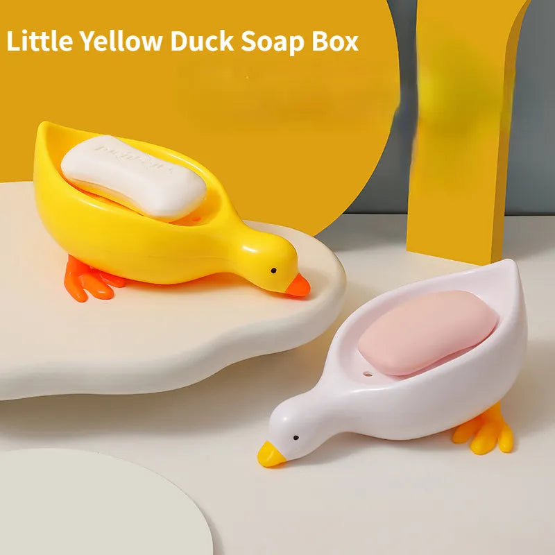 Yellow White Creative Duck Soap Box