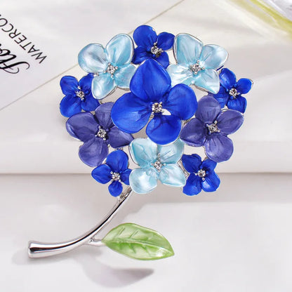 Oriental Flower Colorful Pin Brooch