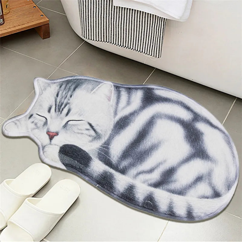 Cartoon Cat Rug Non-slip Carpet