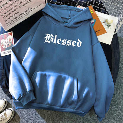 Blessed Printed Street Style Women Hoodie