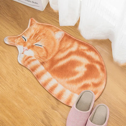 Cartoon Cat Rug Non-slip Carpet