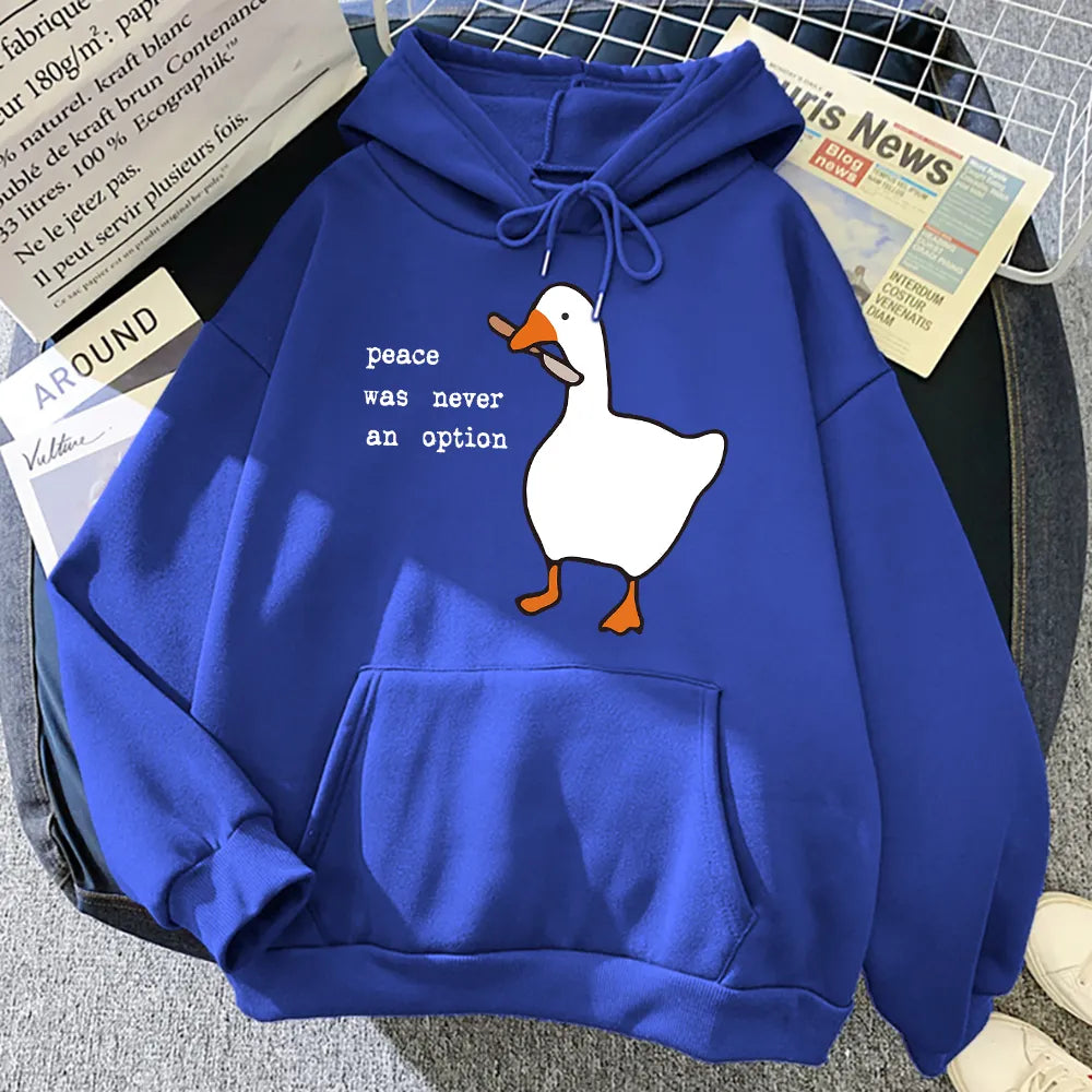 Goose Print Casual Women Hoodie