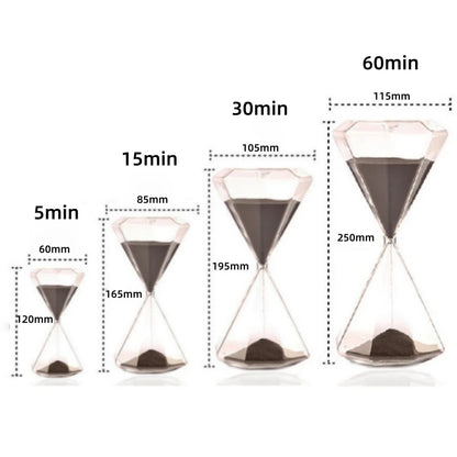 Diamond Sandglass Hourglass Multiple Color 5-60 Minutes