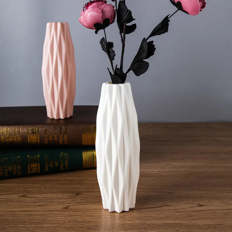 Plastic Flower Modern Vase Ceramic Imitation