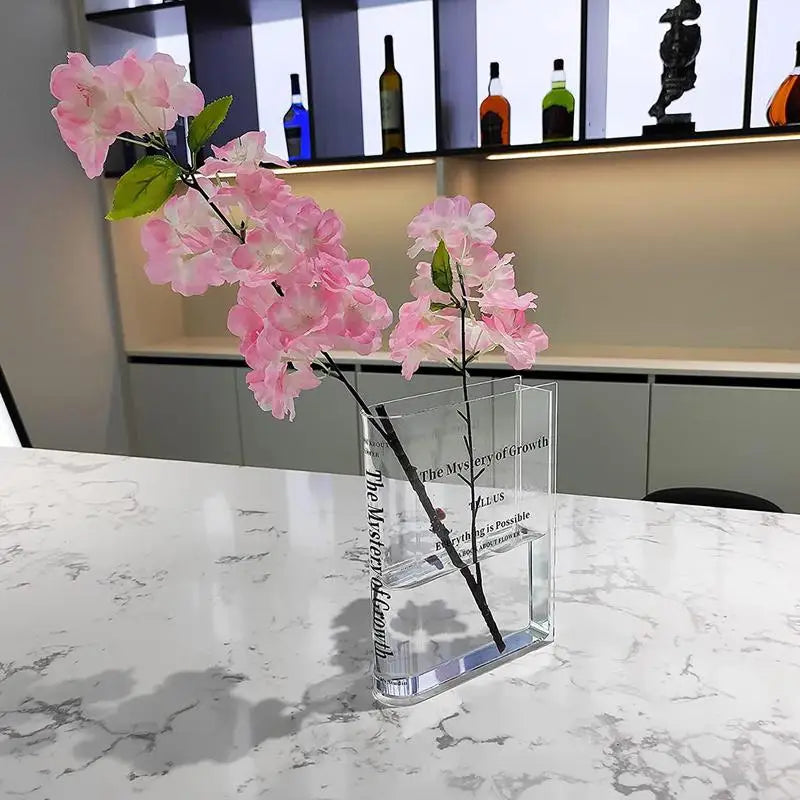 Stylish Clear Book Flower Vase