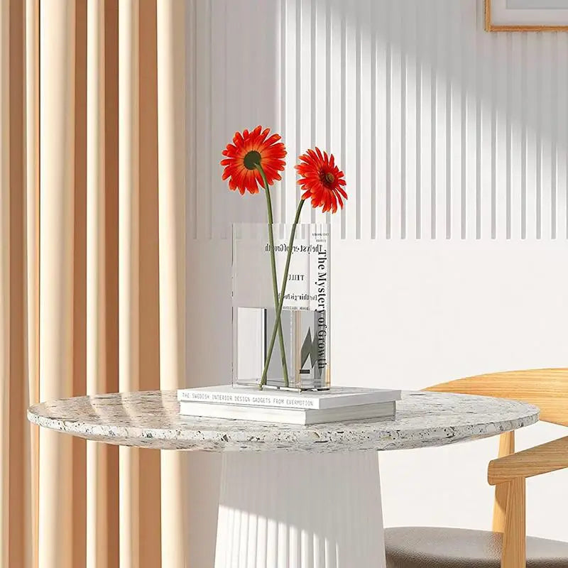 Stylish Clear Book Flower Vase