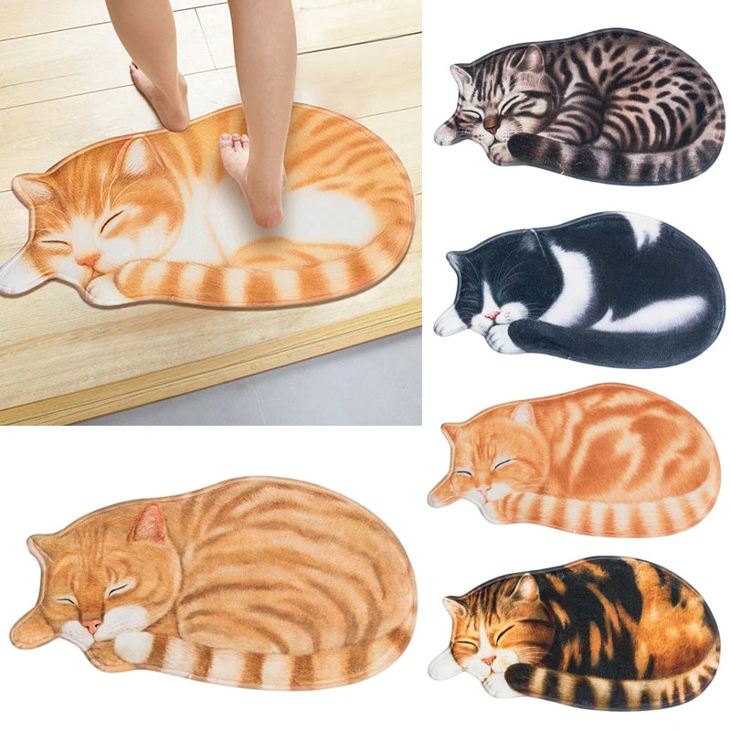 Cartoon Cat Rug Non-slip Carpet