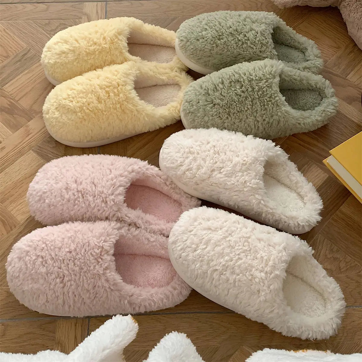 Cozy Fluffy Faux Fur Slippers