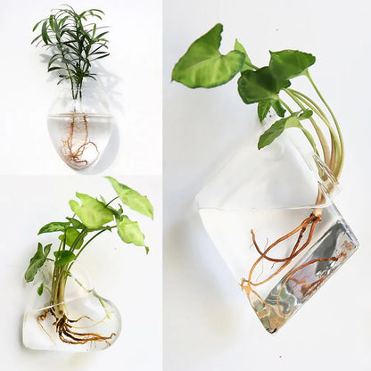 Fancy Wall Hanging Glass Vase