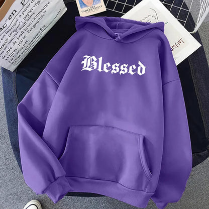 Blessed Printed Street Style Women Hoodie