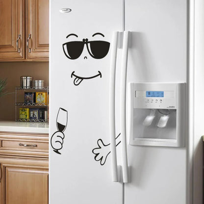 Cute Sticker Happy Fridge Kichen Decor