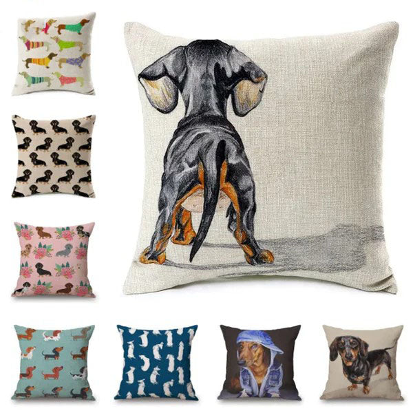 Dachshund Dog Stylish Pillow Cover 45cm